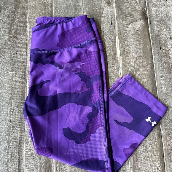 Under Armour HeatGear Compression Capri Leggings Camo S - Picture 6 of 6